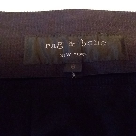 Rag & Bone Women's 6 Black Polly Crop Pants Stretch Ankle Length - Picture 6 of 7